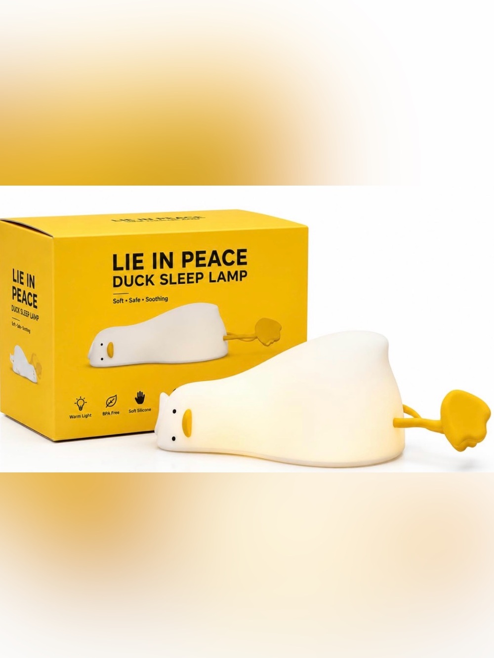 NEW - Lie in Peace Duck Sleep Lamp - Soft White and Yellow